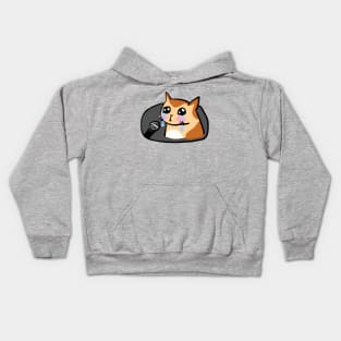 crying cat meme Kids Hoodie